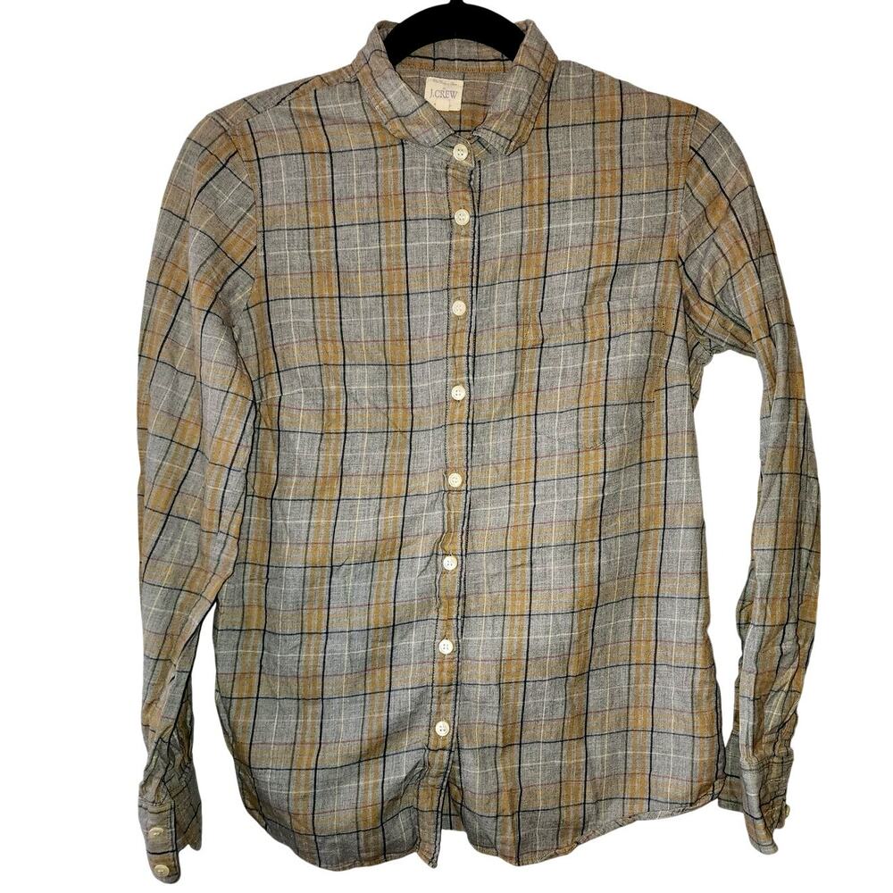 J.Crew Perfect Shirt Plaid Button Down Long Sleeve Shirt Size small